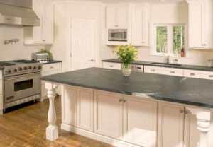 Soapstone kitchen island - different types of stone countertops