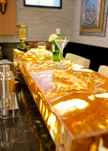 Onyx bar countertop - different types of stone countertops